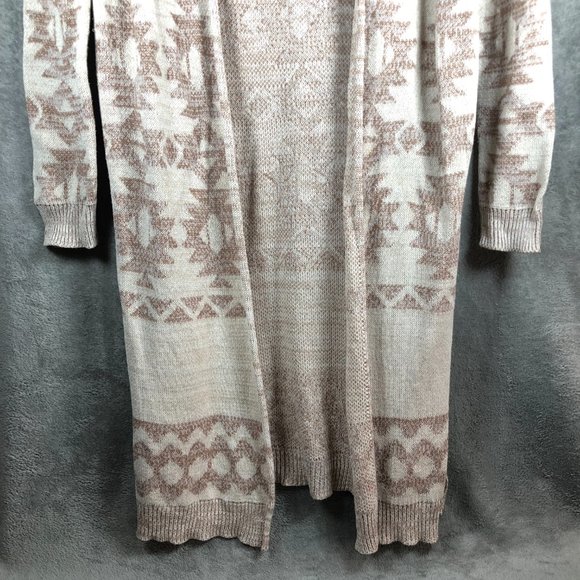 Charlotte Russe Women's Medium Open Cardigan Sweater Aztec Vibes Cotton/Acrylic - Picture 3 of 12